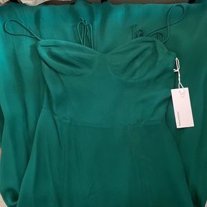 Reformation Juliette Dress, Size 4, emerald green, NWT